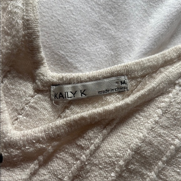 Cream Ribbed Boxy Tank Top - Picture 2 of 5